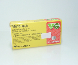 Міланда таблетки вкриті оболонкою 3 мг/0,03 мг №21