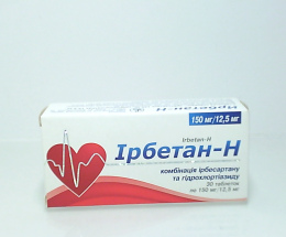 Ірбетан-Н таблетки150 мг/12,5 мг №30