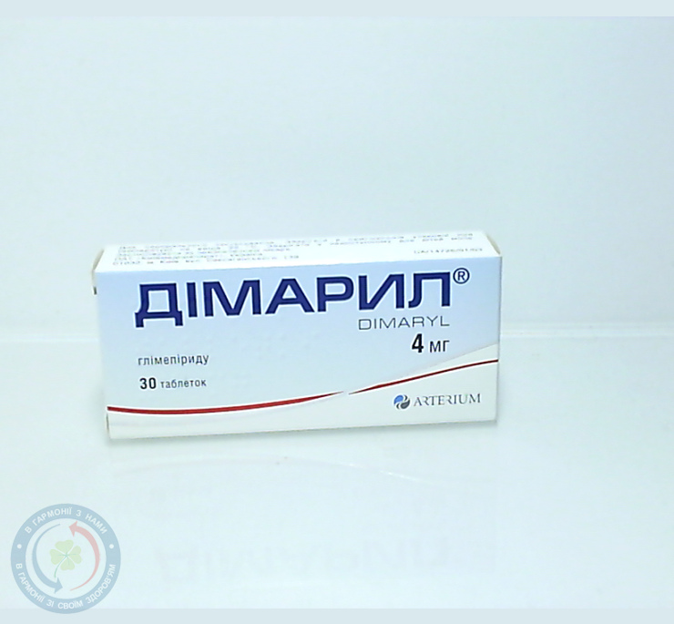 Дімарил таблетки 4 мг №30