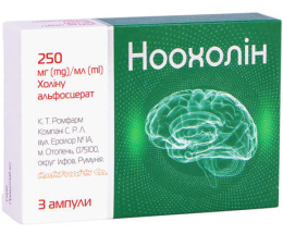 Ноохолін розчин для інєкцій 250 мг/мл 4,0 №3