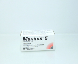 Манініл 5 таблетки 5мг №120