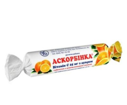 Аскорбінка -КВ зі смаком апельсина таблетки 0,025 №10