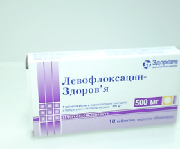 Левофлоксацин-Здоров'я таблеткивкриті оболонкою 0,5 №10