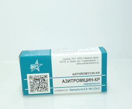 Азитроміцин-КР капсули 0,5г №3