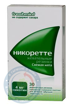 Нікоретте жув. гум. 4мг зі смаком м'яти №30