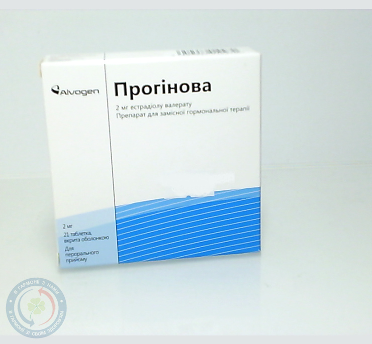 Прогінова таблетки вкриті оболонкою 2мг №21