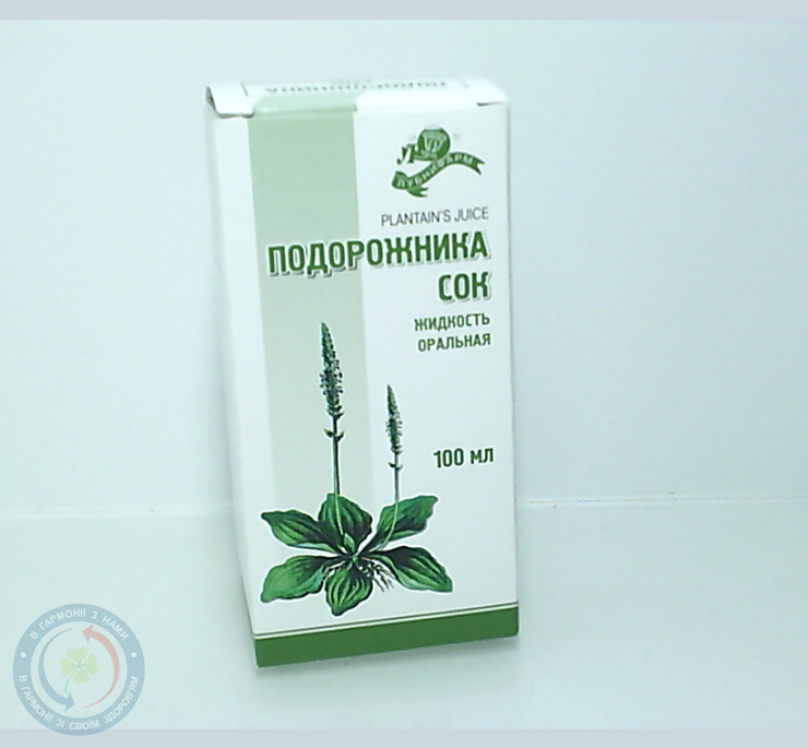 Подорожника сік 100мл фл.