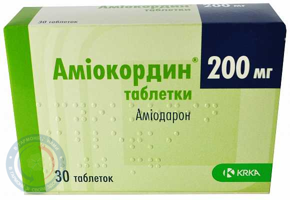 Аміокордин таблетки 200мг №30
