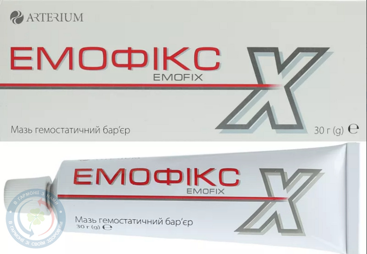 Емофікс мазь гемостат. бар. з апл. 30 г