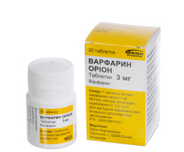 Варфарин Оріон таблетки 3мг №30