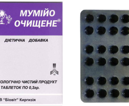 Мумійо очищене таблетки 0,2 №30