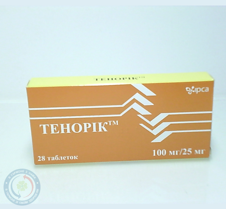 Тенорік таблетки вкриті оболонкою 100мг/25мг №28