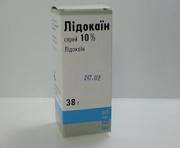 Лідокаїн аерозоль д/місц. заст. 10% 38,0