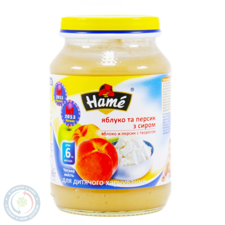 Hame пюре яблуко абрикос з сиром 190,0