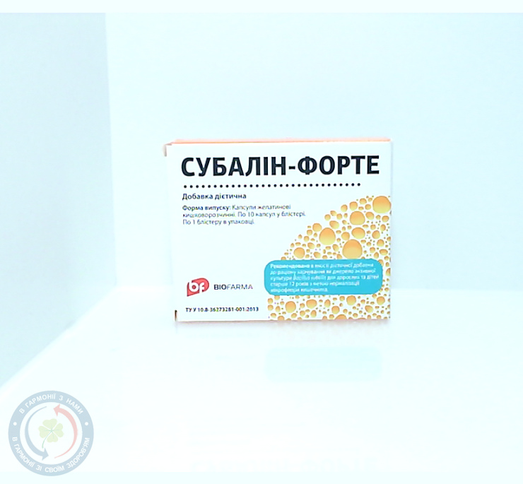 Субалін-Форте капсули №10