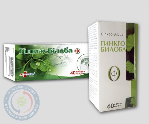 Гінкго Білоба-Ф таблетки 0,5г №40
