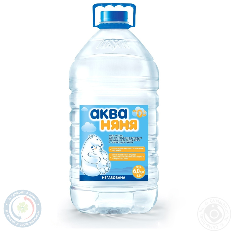 Мінеральна вода Аква-Няня Негазована 6,0л .