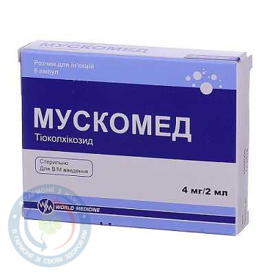 Мускомед розчин для інєкцій 4мг/2мл по 2мл №6