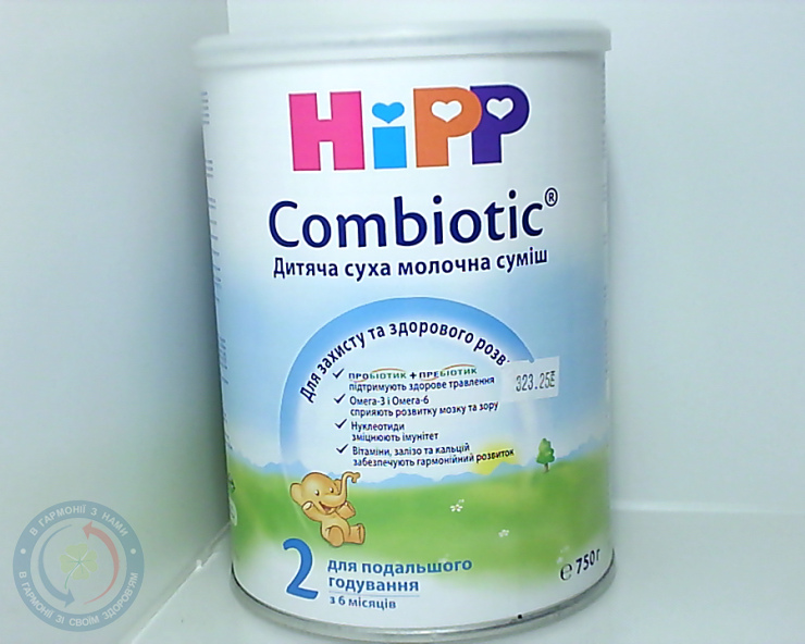 Дит.суміш ХіПП Combiotik 2 для подал. годув. 750 г