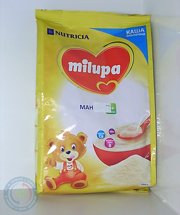 Мілупа каша молочн. Манна 210г.