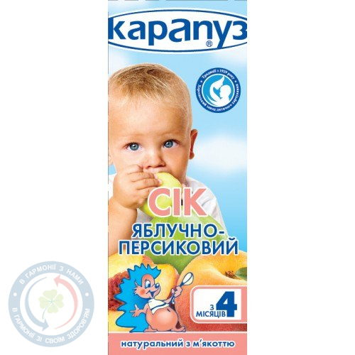 Карапуз Сік яблуко/персик 200мл