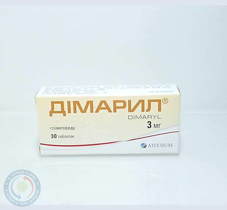 Дімарил таблетки 3мг №30