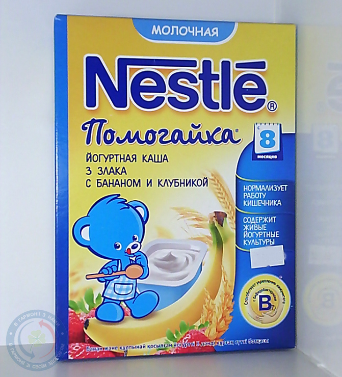Нестле каша Помагайка (3злаків йогурт+банан)+полун.200г.