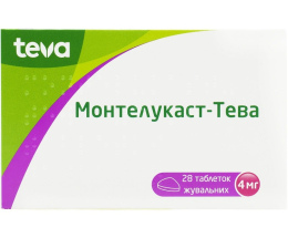 Монтелукаст-Тева таблетки жувальні 4мг №28
