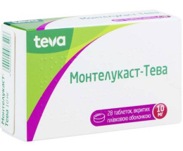 Монтелукаст-Тева таблетки вкриті оболонкою 10мг №28