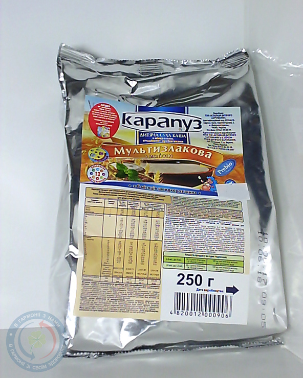 Карапуз каша молочн.мультизлак з мелісою 250г.