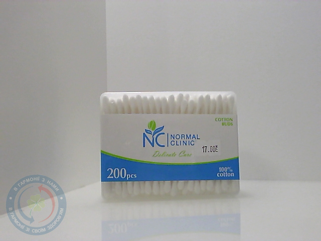 Ватні палички Cleanic Normal квадрат 200шт