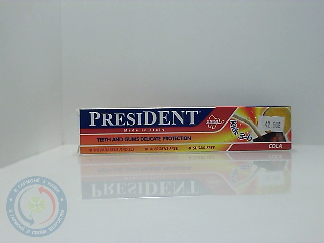 Зубна паста PresiDent Кідс кола 3-6р.50мл