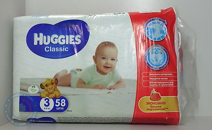 Підг.Huggies Classic 3 (4-9кг) №58