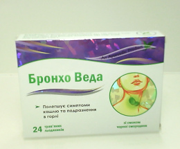 Бронхо Веда зі смаком Чорна смородина льодяники трав'ян №24