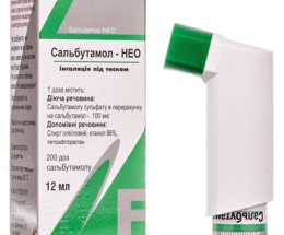 Сальбутамол-Нео аерозоль 200доз 100мкг/д 12мл
