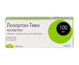 Лозартан-Тева таблетки вкриті оболонкою 100мг №30