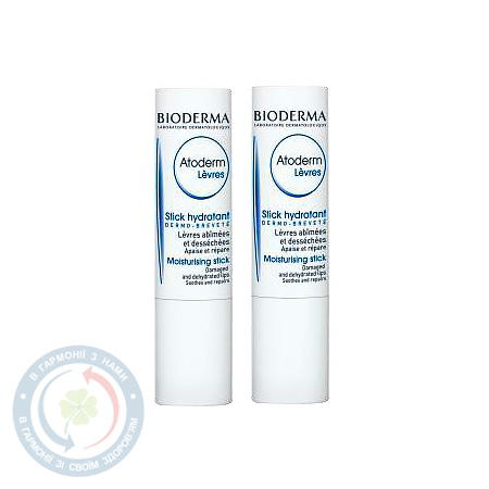 Bioderma ДУО Атодерм стік для губ 4,0*2 №2