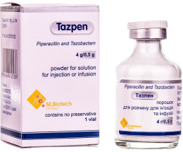 Тазпен пор. д/розчину для інєкцій. 4г/0,5г фл. №1