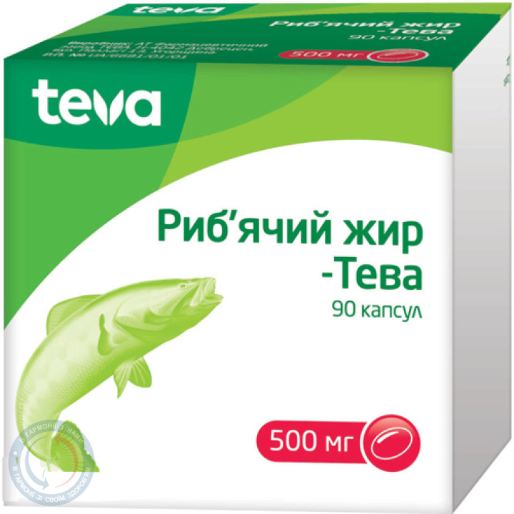 Риб'ячий жир-Тева капсули 500мг №90