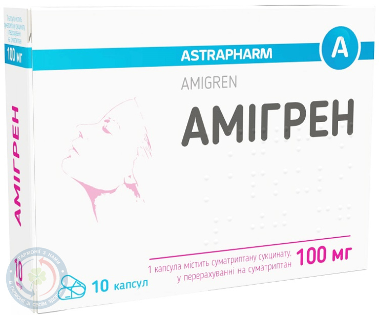 Амігрен капсули 0,1 №10