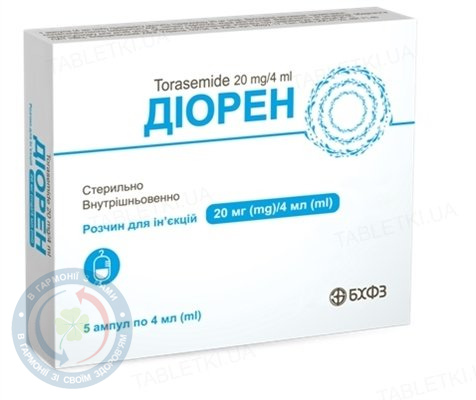 Діорен розчин для інєкцій 20мг/мл 4,0 №5