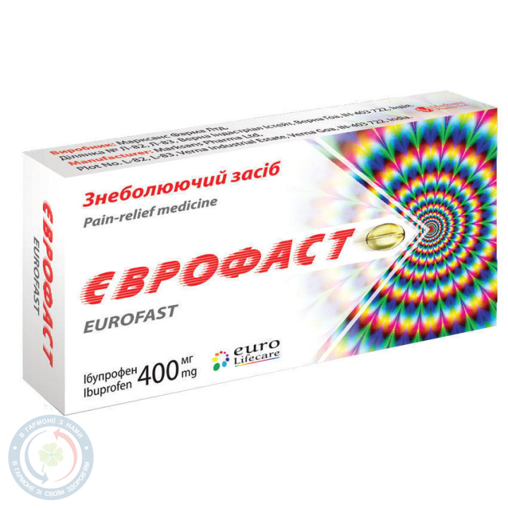 Єврофаст комбі капсули 200/500 №10