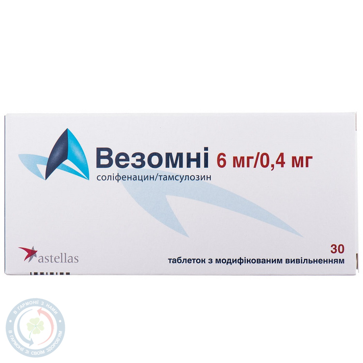 Везомні таблетки з модиф. вив. 6 мг/0,4 мг №30