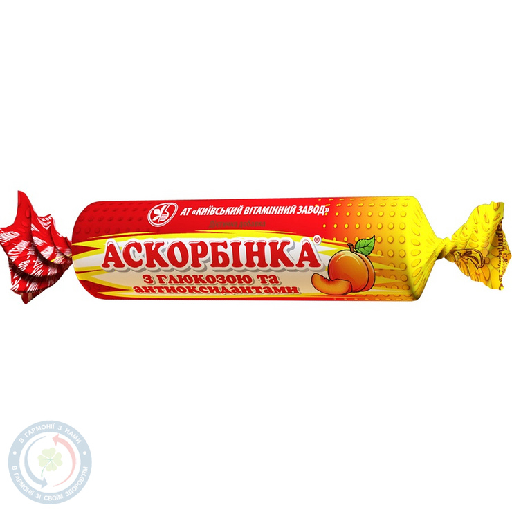 Аскорбінка -КВ Глюкозою та Антиоксидант таблетки 25мг №12