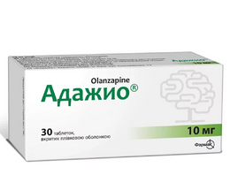 Адажио таблетки вкриті оболонкою 10мг №30