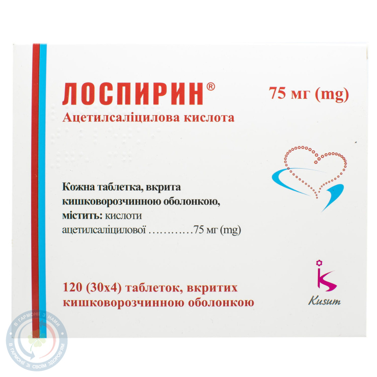 Лоспирин таблетки 75мг №80
