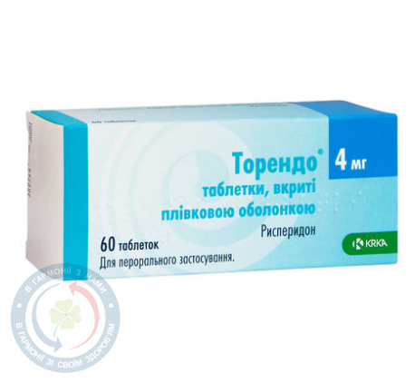 Торендо таблетки вкриті оболонкою 4мг №60