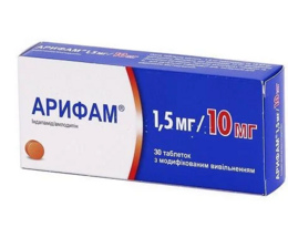 Арифам таблетки 1,5мг/10мг №30