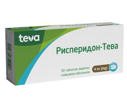 Рисперидон-Тева таблетки вкриті оболонкою 4мг №30
