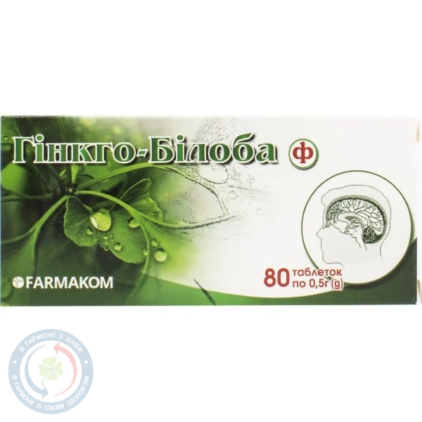 Гінкго Білоба-Ф таблетки 0,5г №80